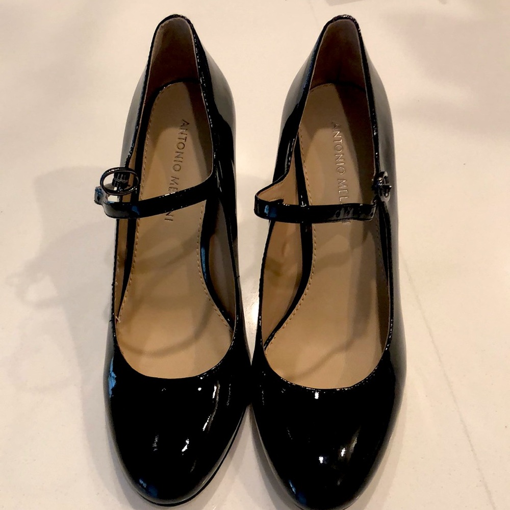 NEW Antonio Melani Black Patent Heels
